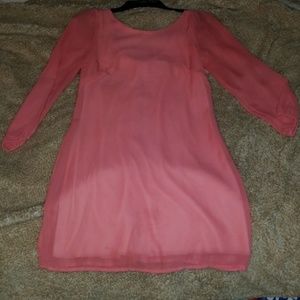 Zip back long sleeve dress